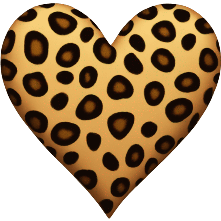 leopard print heart  emoji