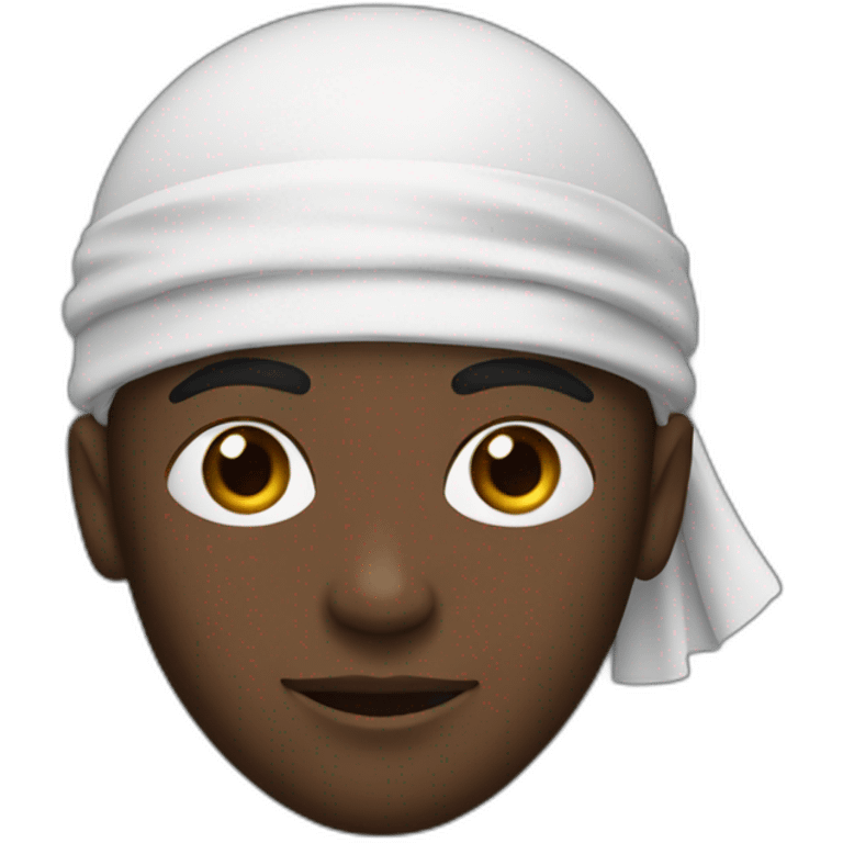 Handsome black male with a durag and an eyepatch emoji