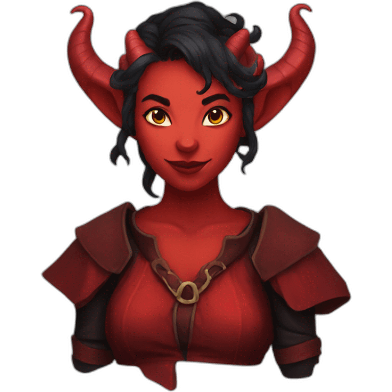 red female tiefling emoji