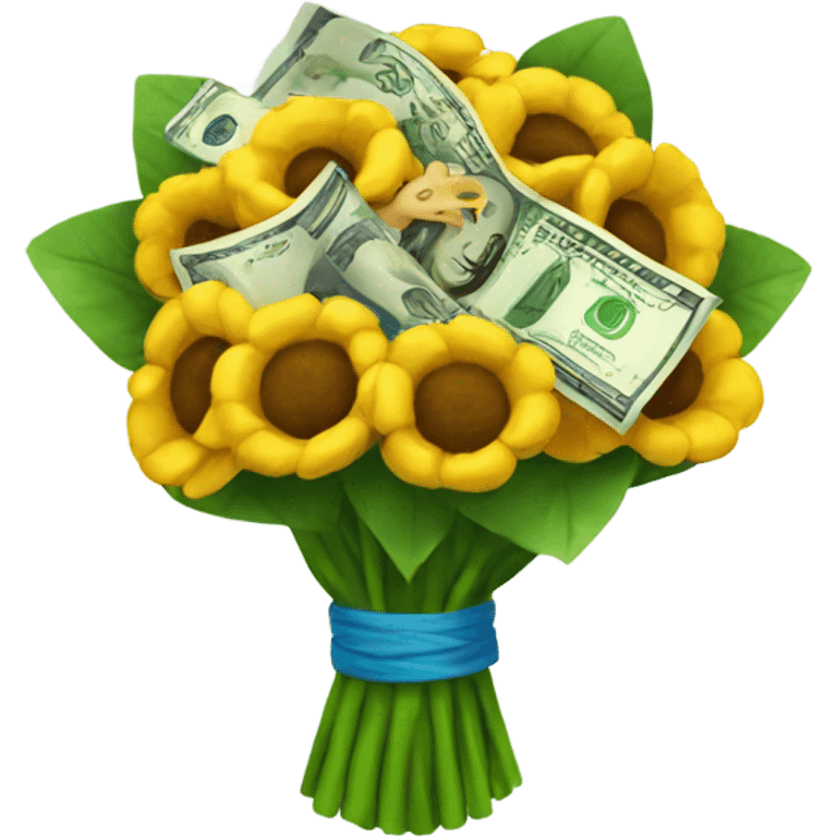 Money bouquet emoji