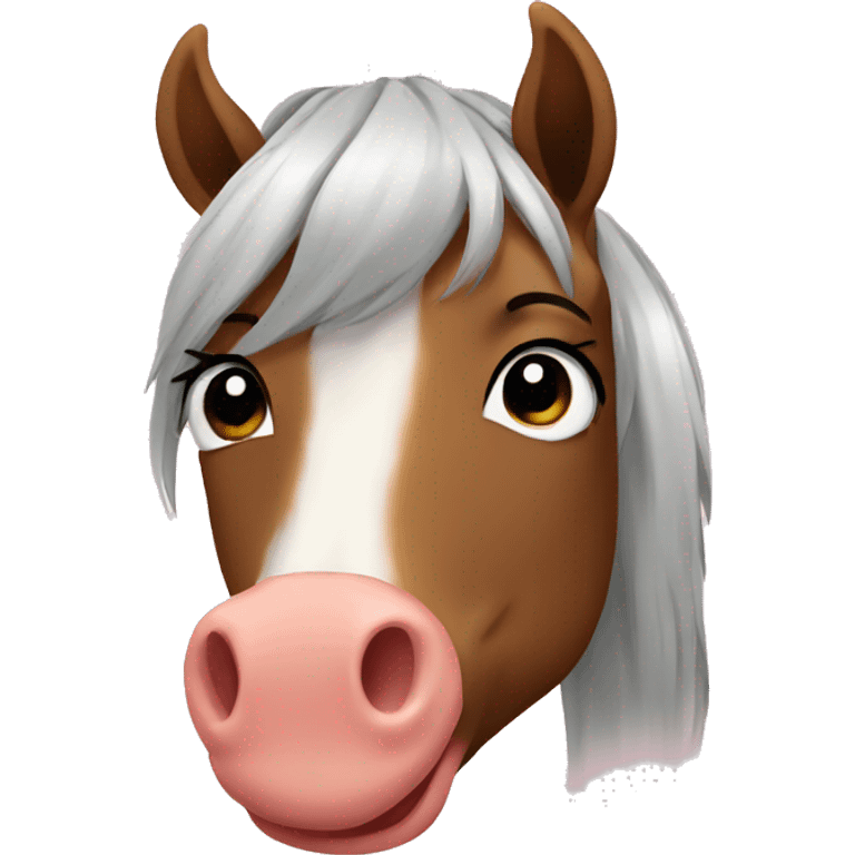 Horse sending a kiss  emoji