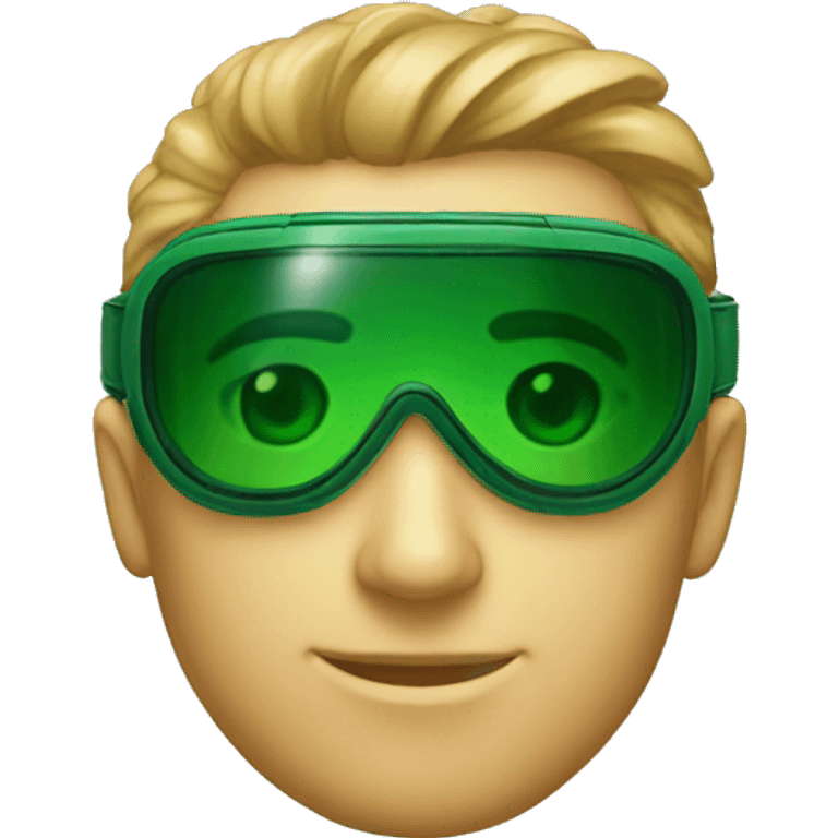 A cool pair of some Green aviator goggles emoji