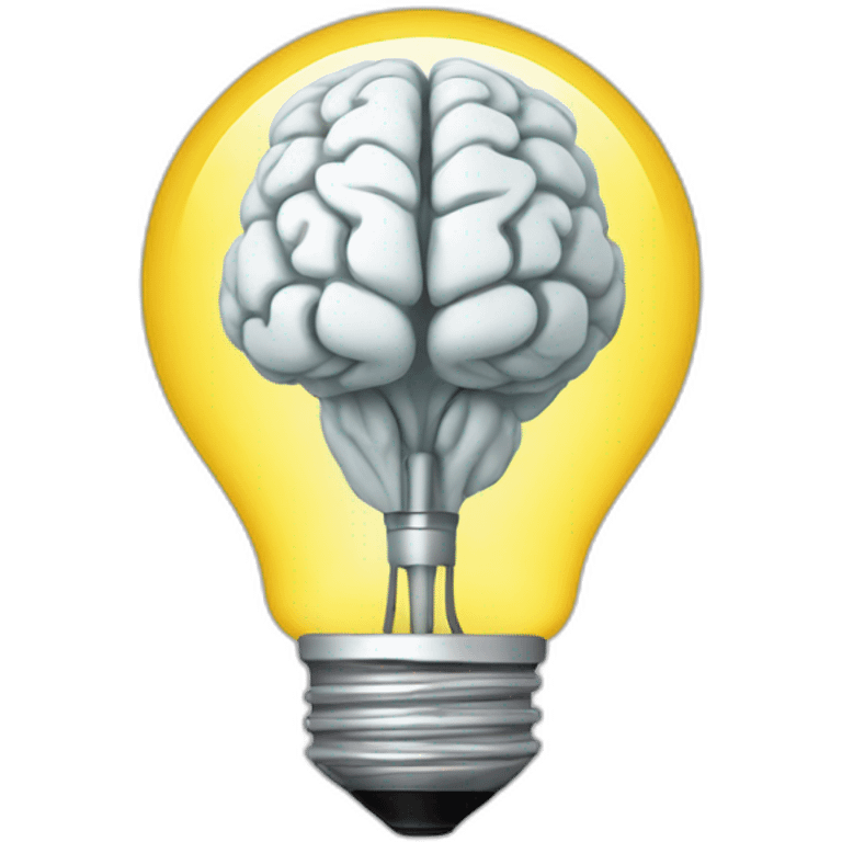 bulb with brain inside emoji