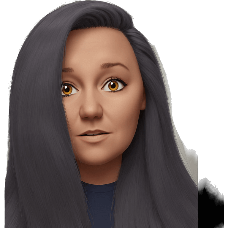 girl with long hair portrait emoji