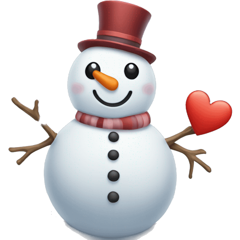 snowman with hearts  emoji