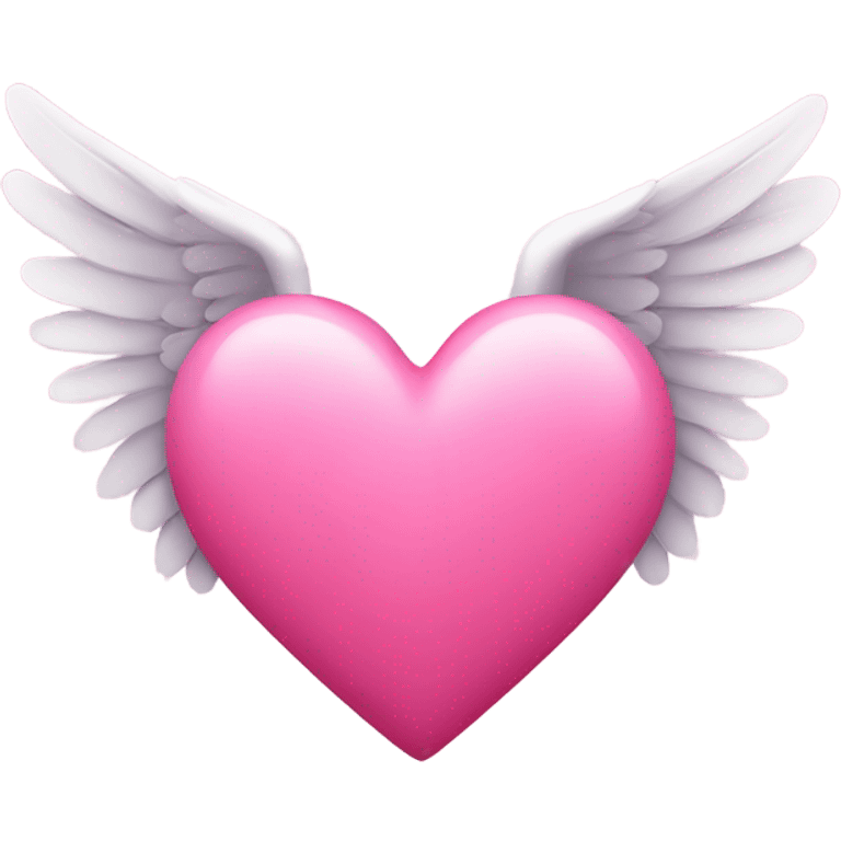 Pink heart with wings emoji