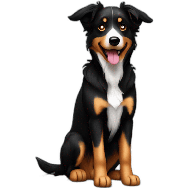 Border collie beauceron black emoji