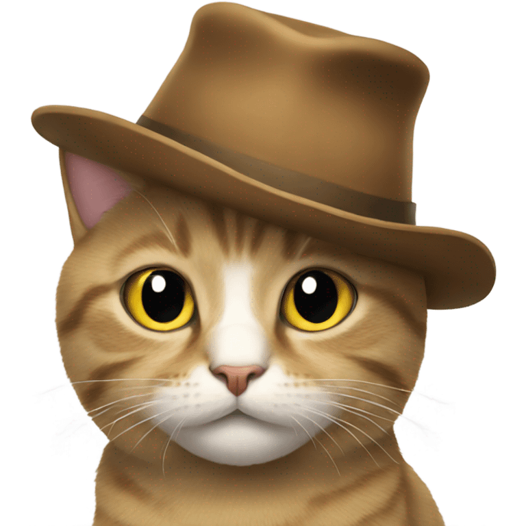 A cat with a hat on  emoji