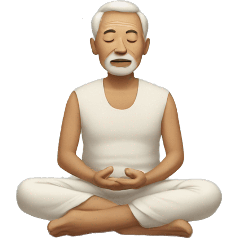 old man meditating emoji