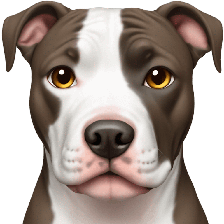 Blue nosed pitbull brown eyes white neck emoji