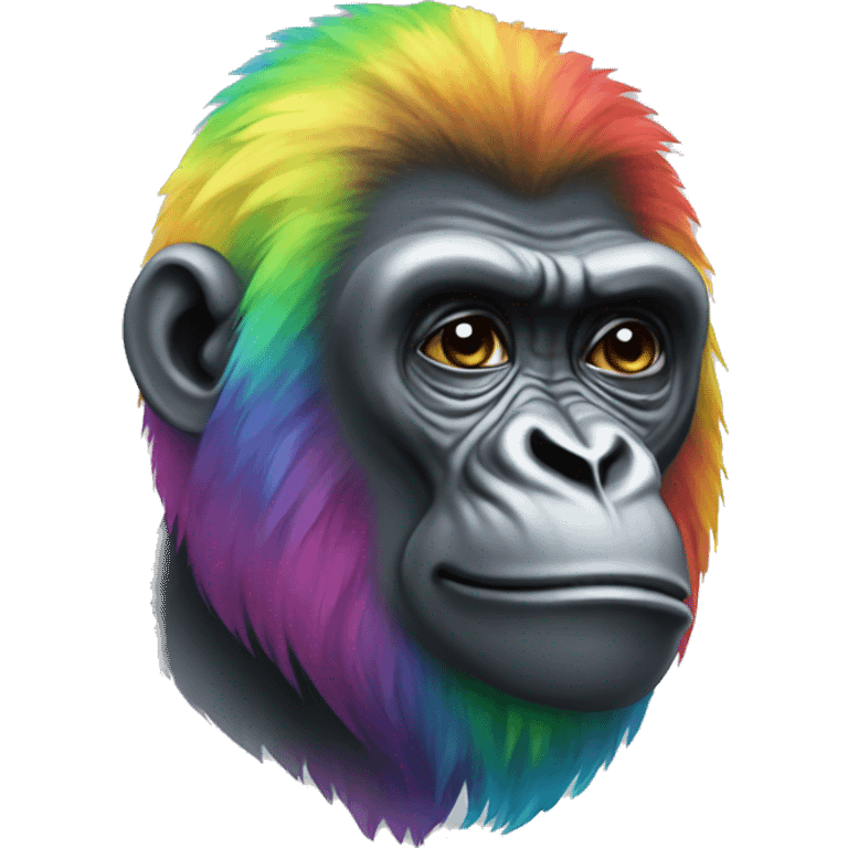 rainbow gorilla emoji