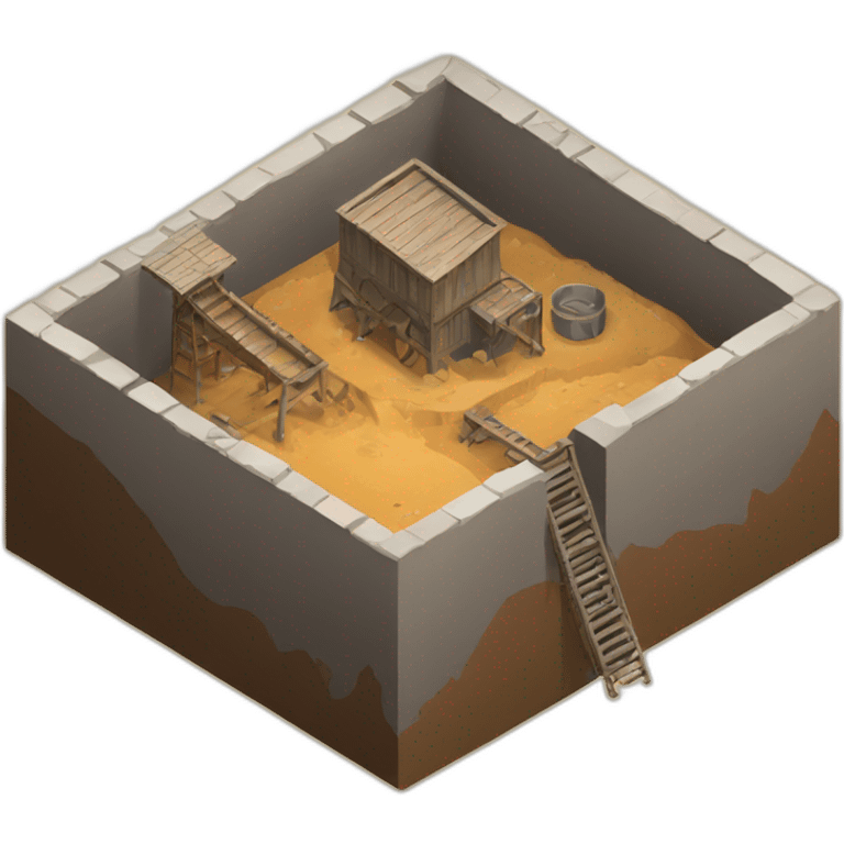 isometric mineshaft emoji