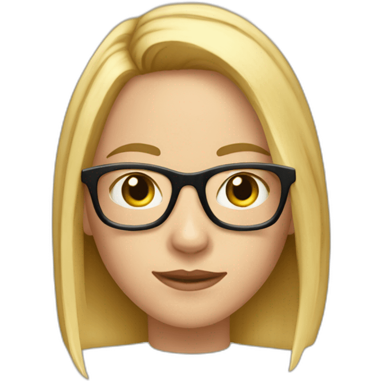 Caucasian-girl-with-glasses-with-paperclips-in-ears emoji