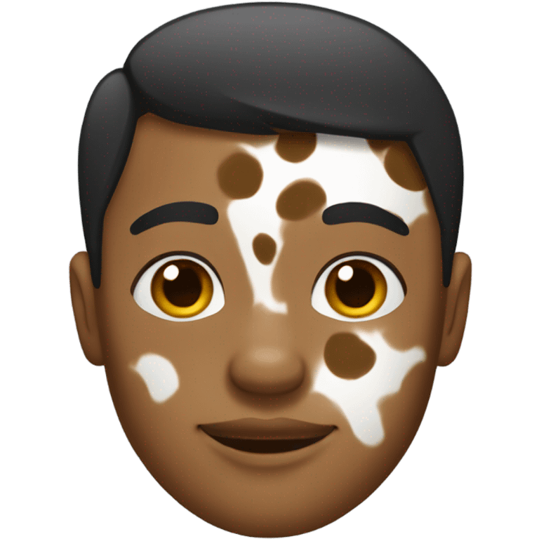 Light brown skin with Dalmatian  emoji