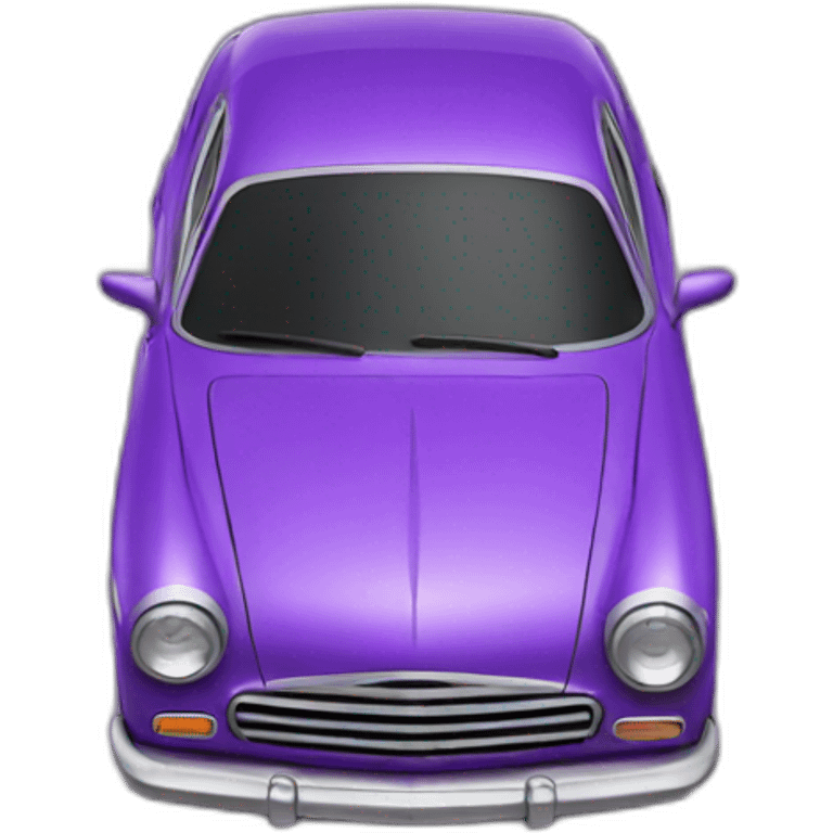 purple car top front view emoji