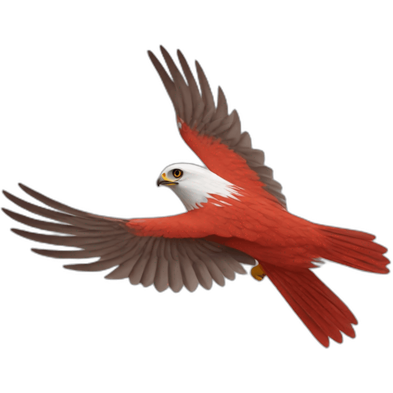 the red falcon is flying emoji