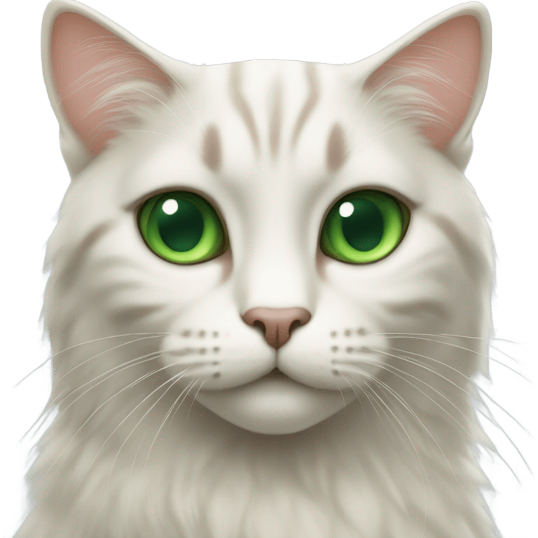 Cat with green eye emoji