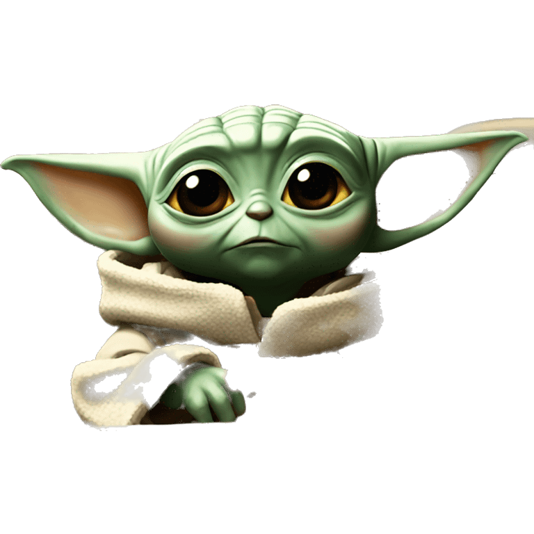 baby yoda watching movie emoji