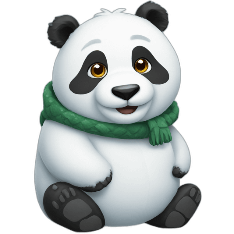 Snow panda emoji