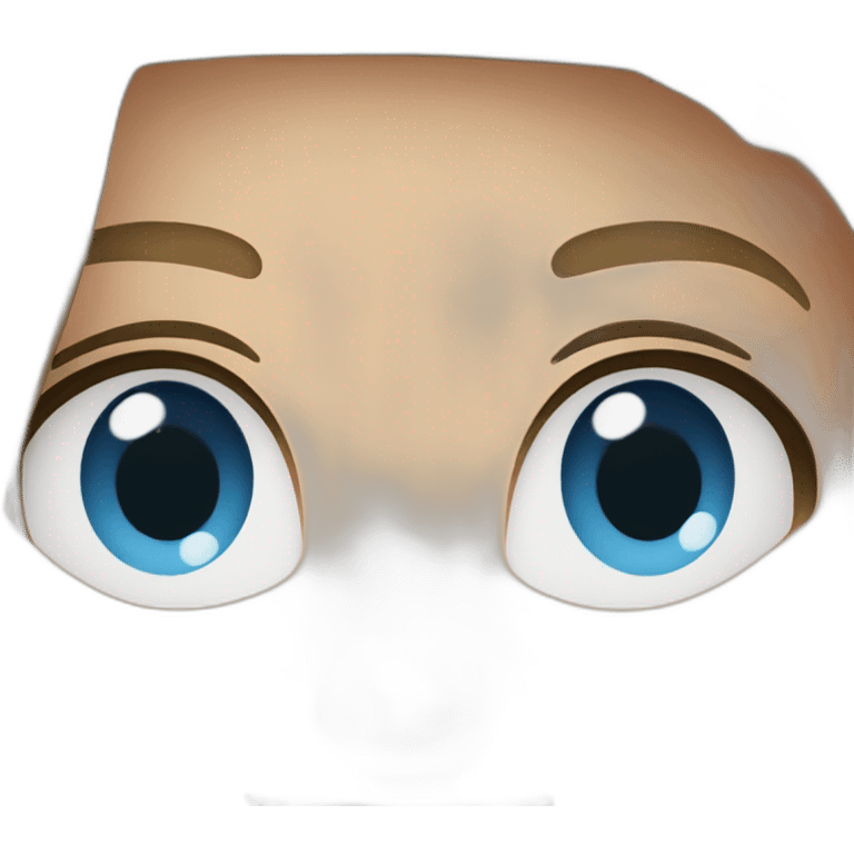 Brown hair brown eyes girl with blond hair blue eyes guy emoji