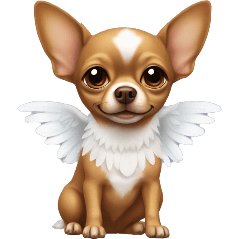 Brown chihuahua with angel wings  emoji