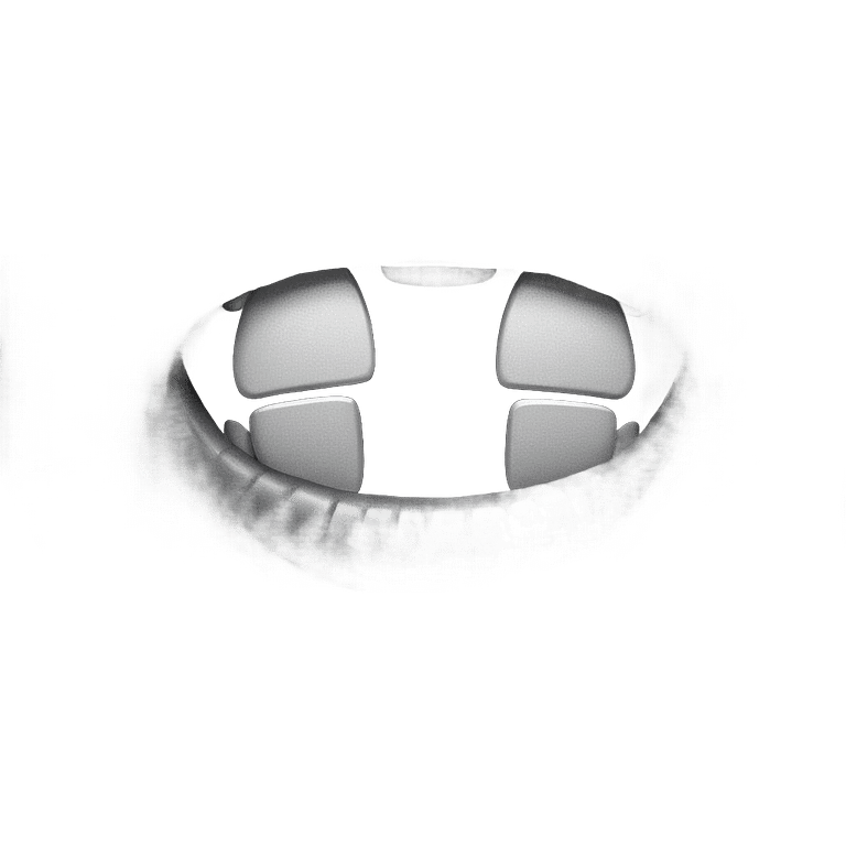 grinning fangs in shadow emoji