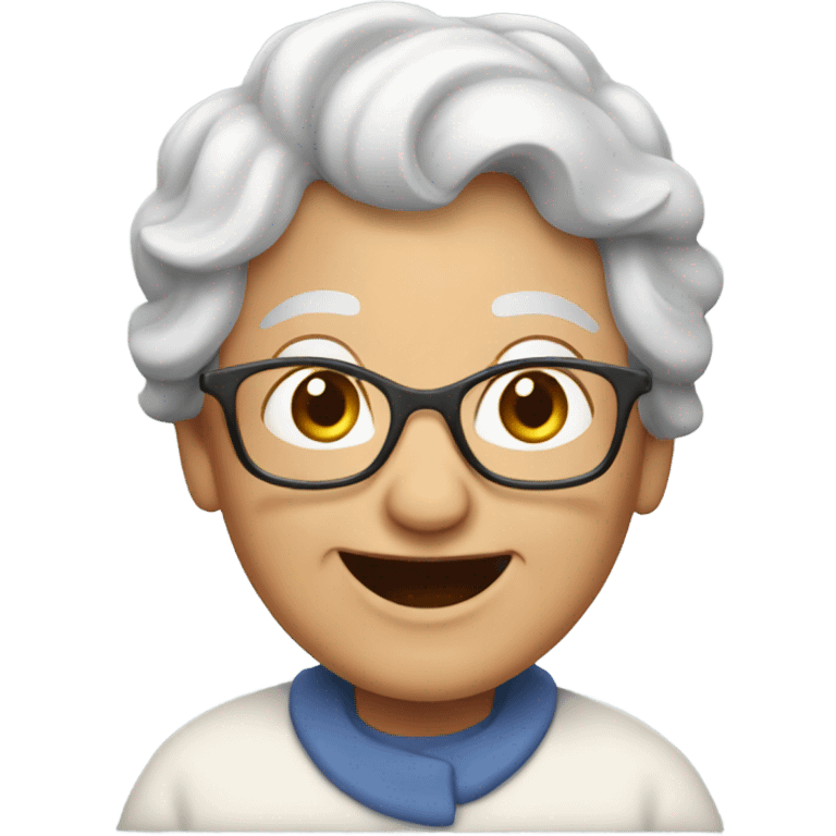 Happy grandma emoji