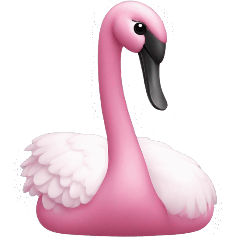 Pink swan emoji