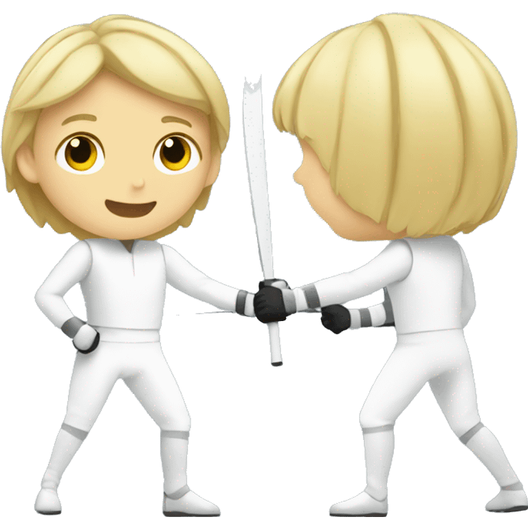 summer olympics blonde boy fencing emoji