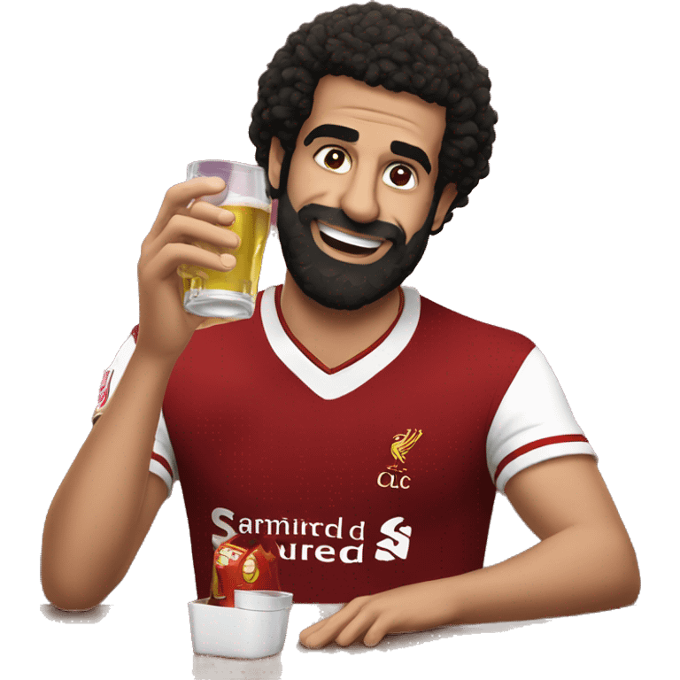 Mo salah drinking prime emoji