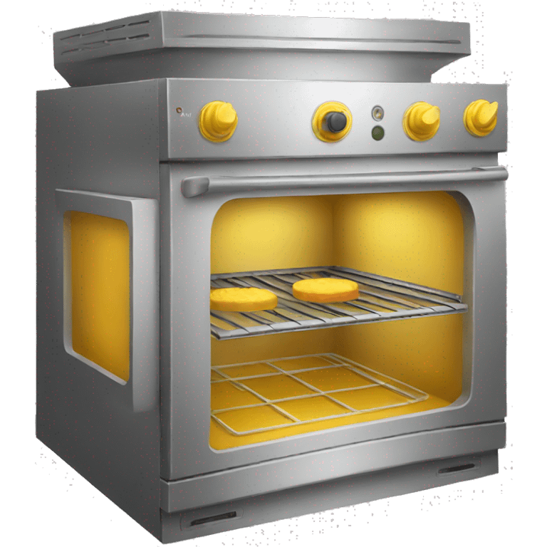 A yellow cake oven emoji