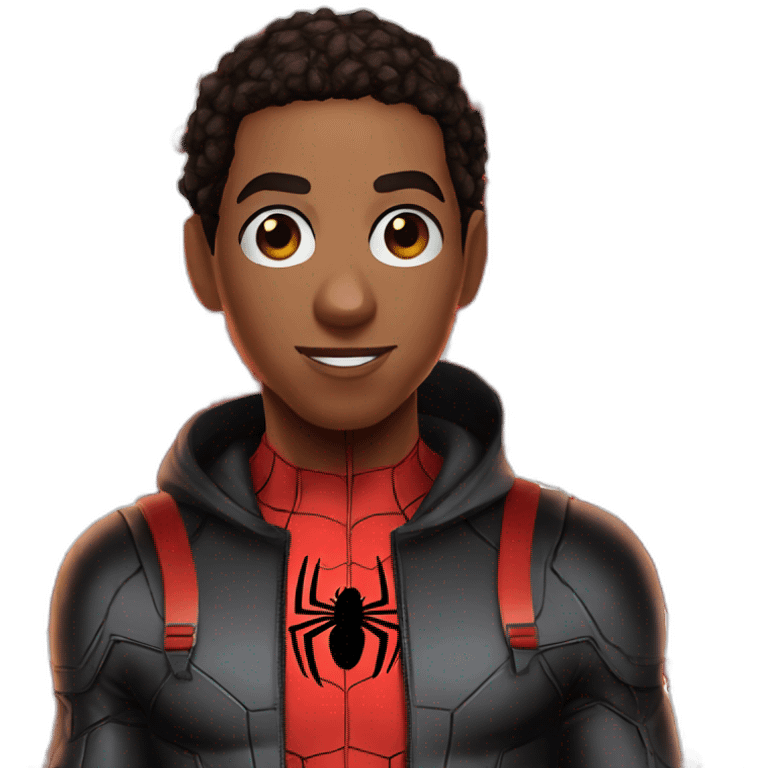  miles morales in red hood emoji