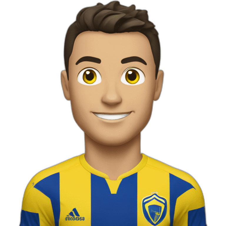 Cristiano Ronaldo wearing al nassr yellow kit emoji