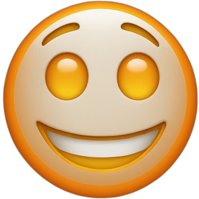 smiling face in orange emoji