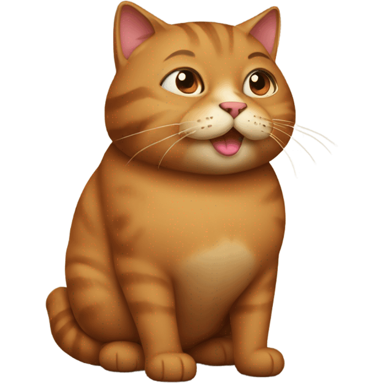 brown fat cat  emoji