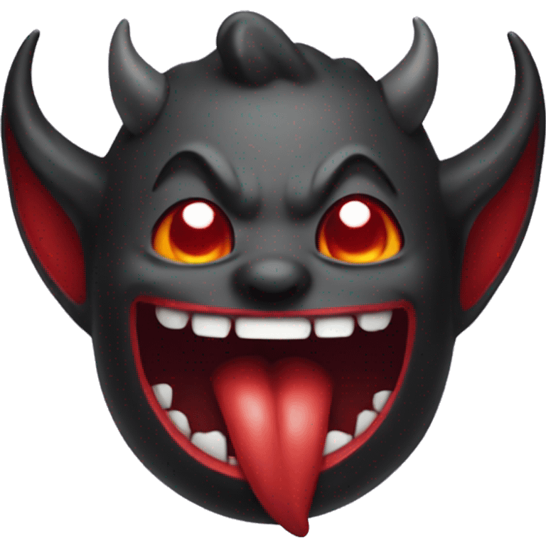 DEVIL EMOJI WITH TONGUE OUT emoji