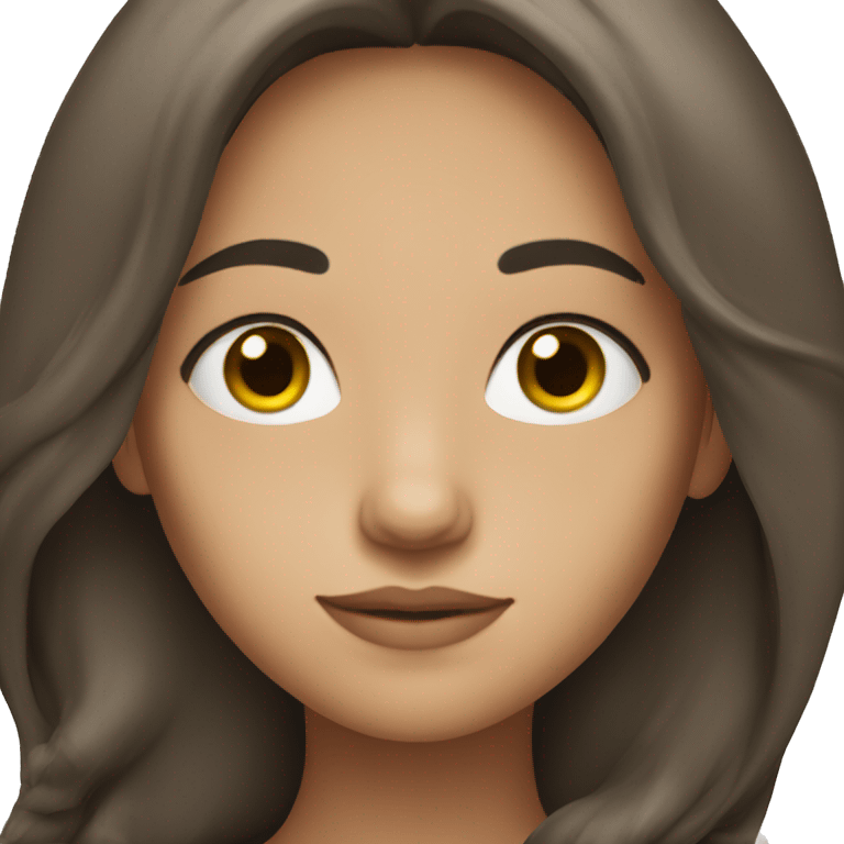 Brunette girl with long hair  emoji