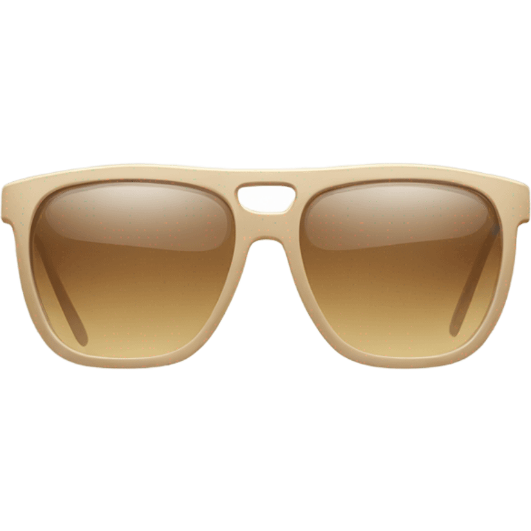 Beige-rimmed sunglasses emoji