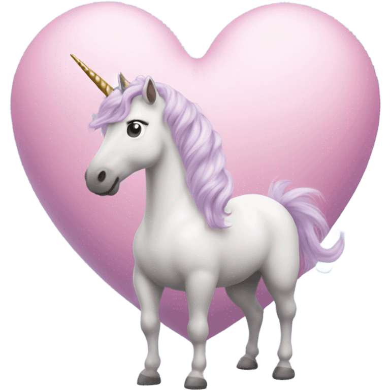 Unicorn on a heart cloud  emoji