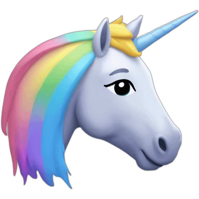 Licorne sur arc-en-ciel emoji