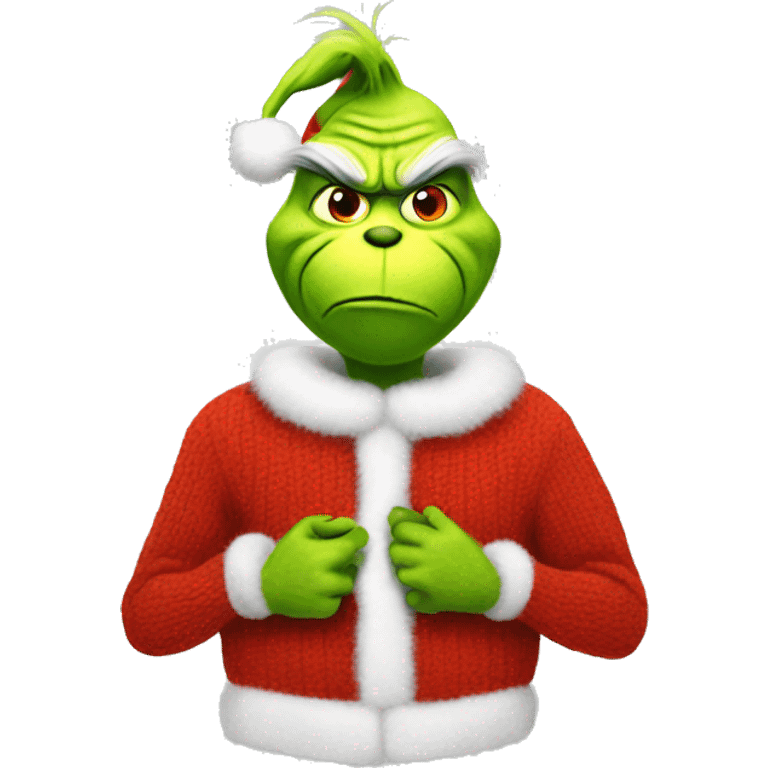 grinch wearing christmas jumper emoji