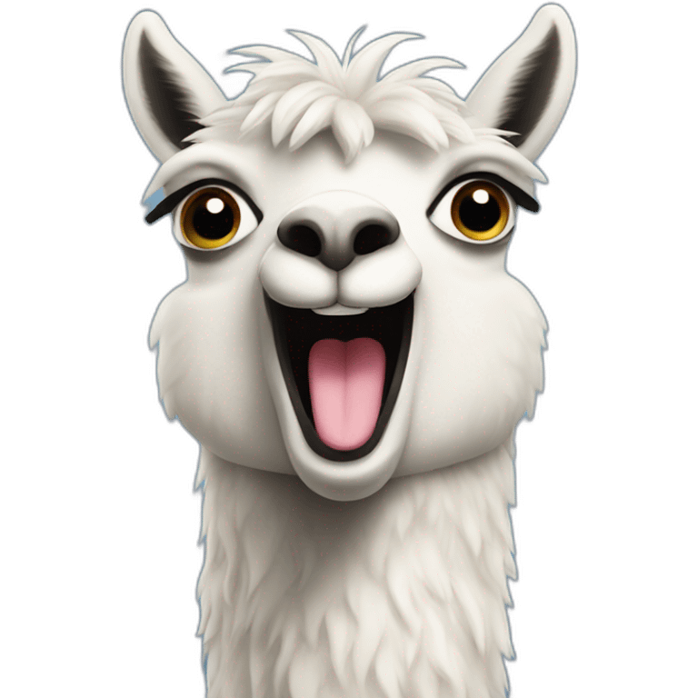 llama smiling and having a good time emoji