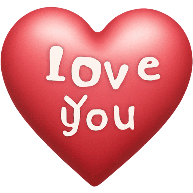 Heart with text I love you emoji