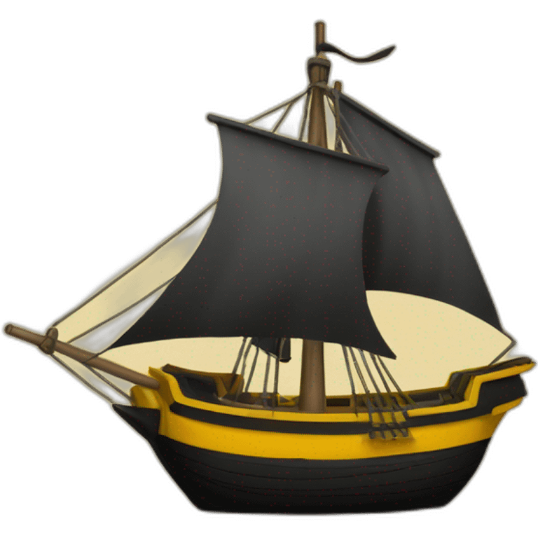 Yellow and black caravel  emoji