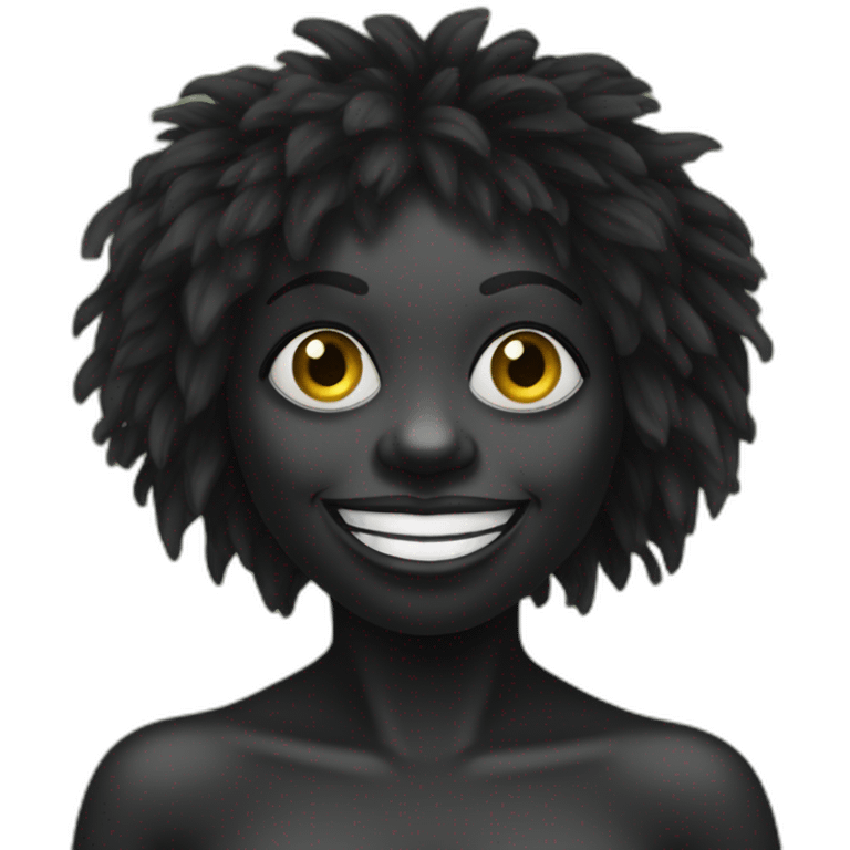 Female naturist gollywog emoji