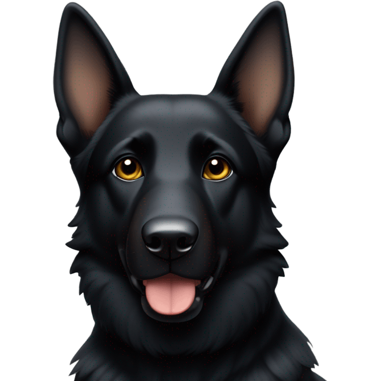 Black German shepherd  emoji