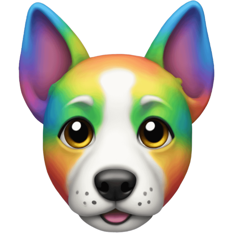 Rainbow dog emoji