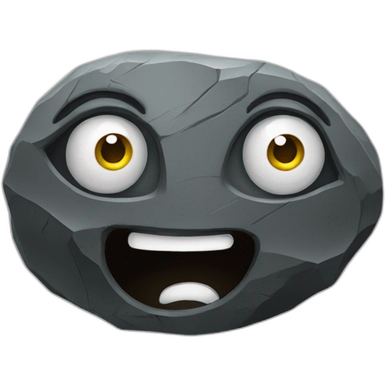 A Rock With Eyes emoji