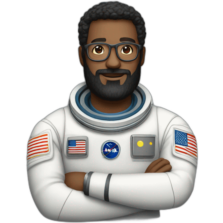 astronaut black-beard caucasian-man white-glasses emoji