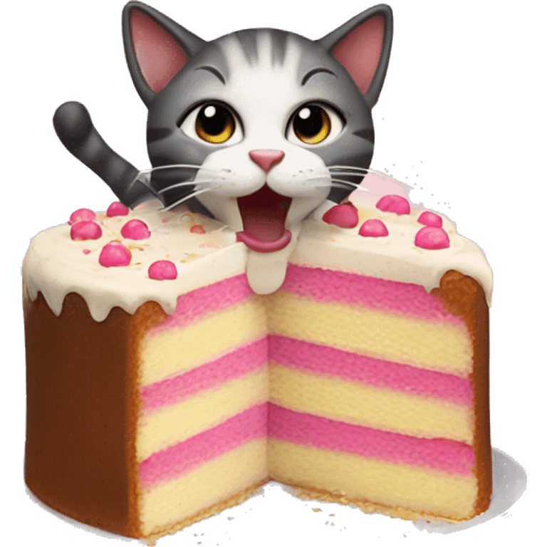 cat eat cake emoji